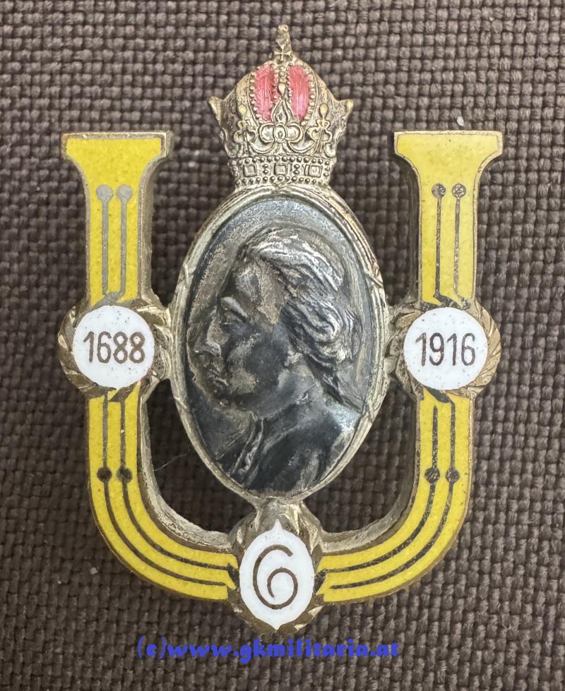 k.u.k. Kappenabzeichen Ulanenregiment Nr.6 - U.R.6 !