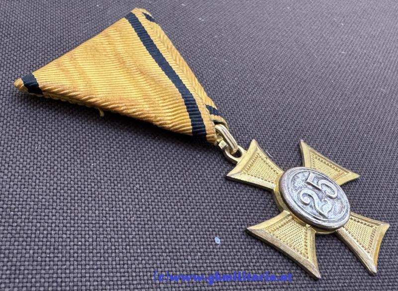 Militärdienstzeichen 25 Jahre 2. Klasse für Offiziere  - 1. Republik/Ständestaat!!
