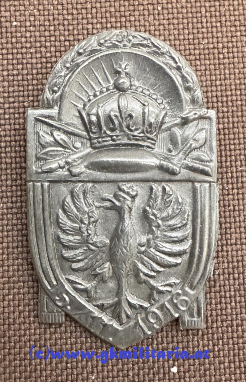 k.u.k. Kappenabzeichen Königreich POLEN - 5.11.1916!!