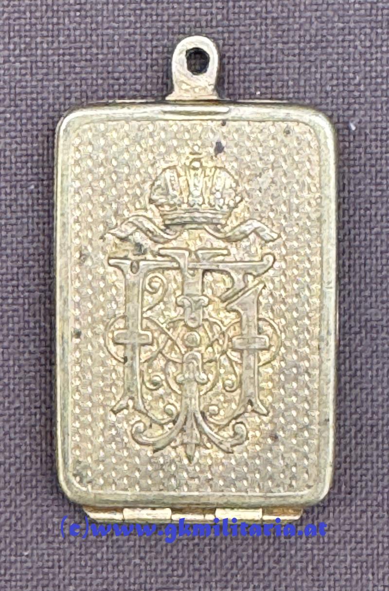 k.u.k. Erkennungsmarke für Offiziere - Kadett Franz Novy - Galizisches Feldjäger-Bataillon Nr. 4 - Rzeszów!!