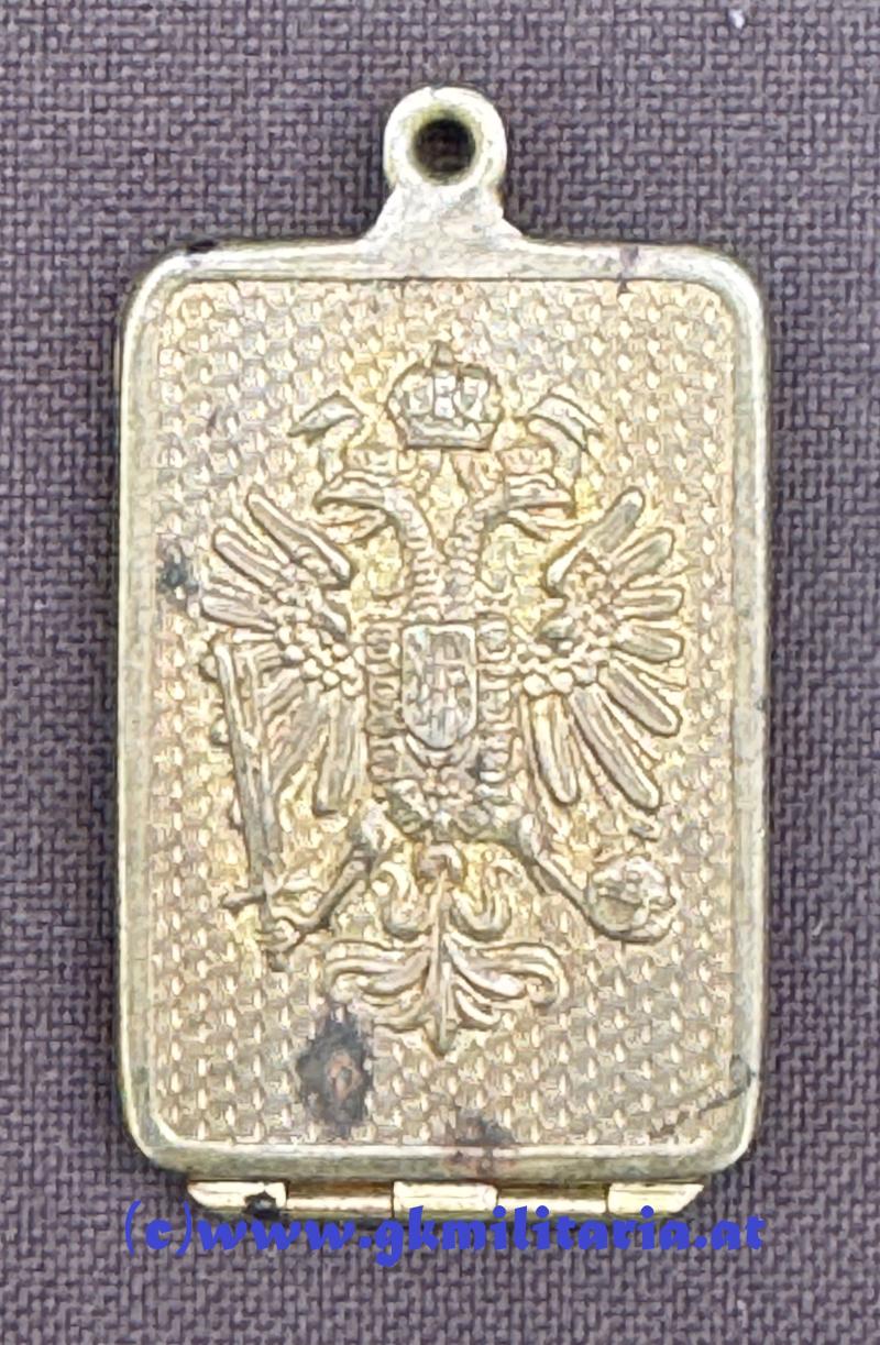 k.u.k. Erkennungsmarke für Offiziere - Kadett Franz Novy - Galizisches Feldjäger-Bataillon Nr. 4 - Rzeszów!!