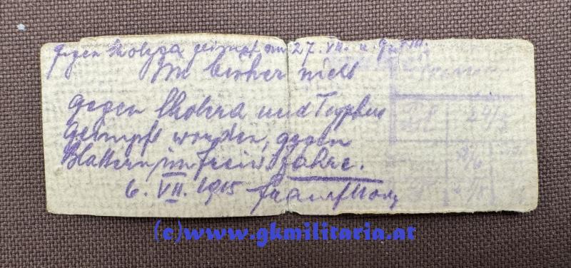 k.u.k. Erkennungsmarke für Offiziere - Kadett Franz Novy - Galizisches Feldjäger-Bataillon Nr. 4 - Rzeszów!!