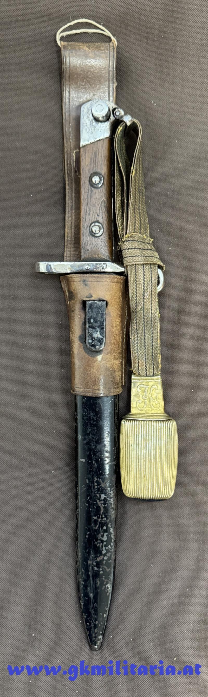 k.u.k. Bajonett M95 Offiziere mit Portepee Kaiser Karl I. !!