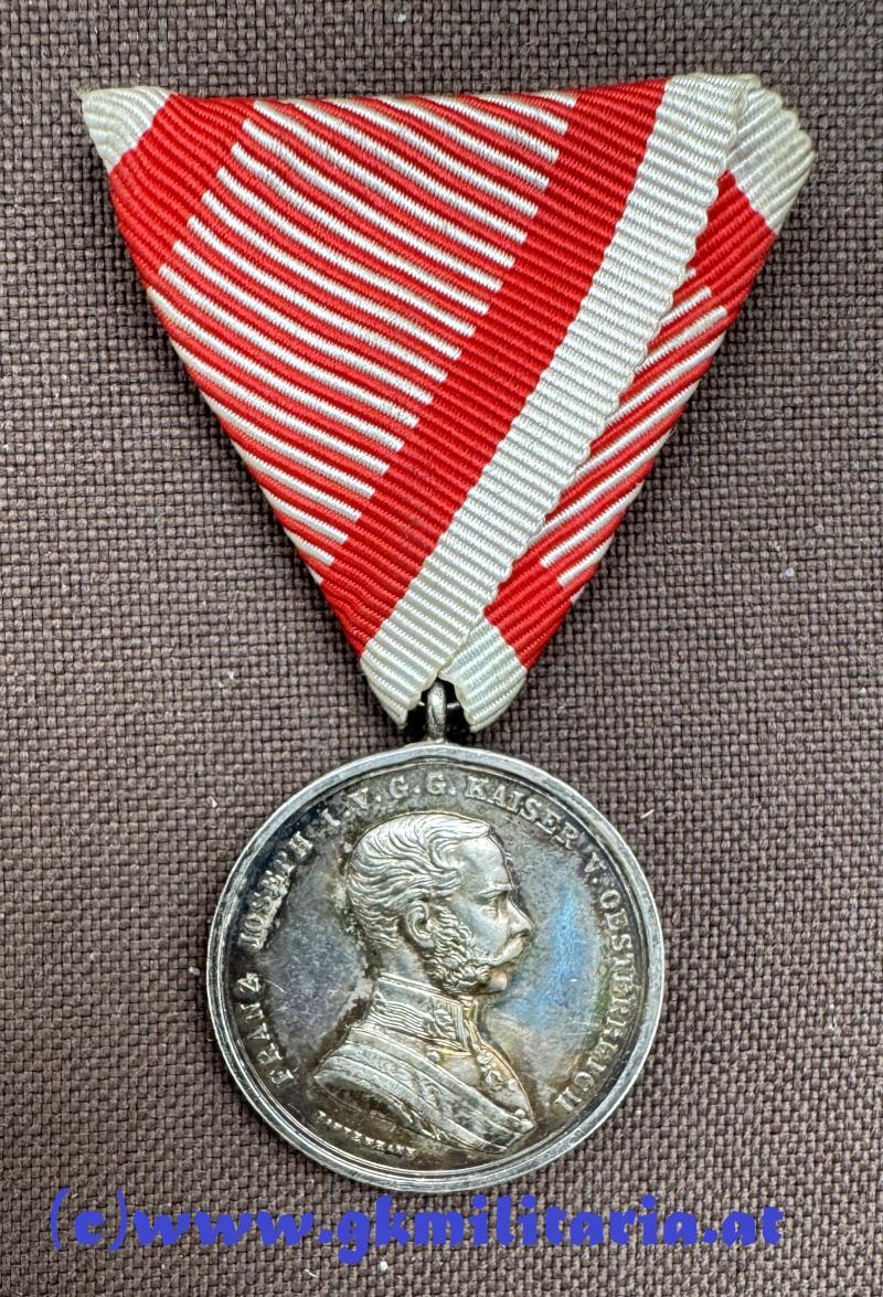 k.u.k. Silberne Tapferkeitsmedaille Kaiser Franz Joseph I. 2. Klasse - VARIANTE 