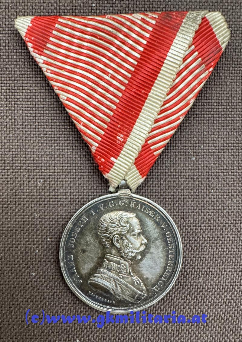 k.u.k. Silberne Tapferkeitsmedaille 2. Klasse Kaiser Franz Joseph I. - 