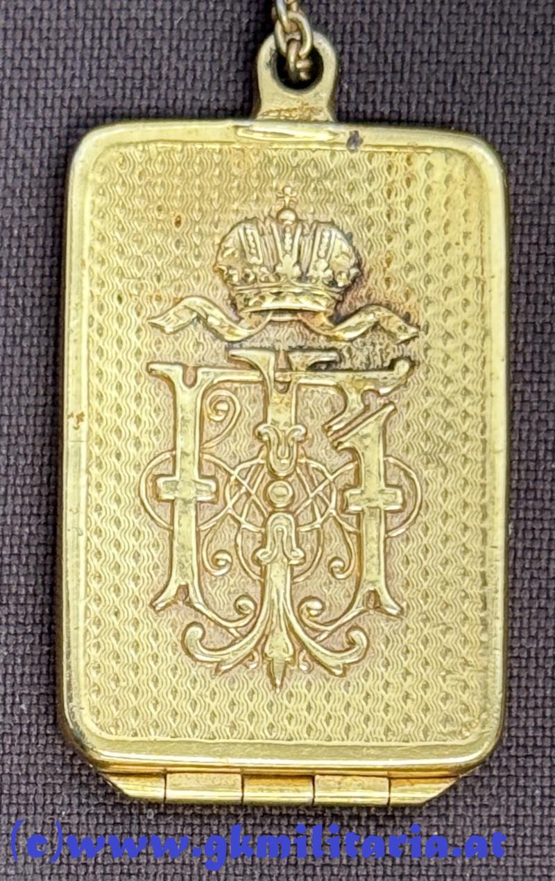 k.u.k. Erkennungsmarke für Offiziere - Leutnant Karl Strangl - k.u.k. Sanitätsabteilung Nr. I. !!