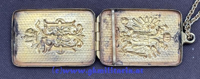 k.u.k. Erkennungsmarke für Offiziere - Leutnant Karl Strangl - k.u.k. Sanitätsabteilung Nr. I. !!