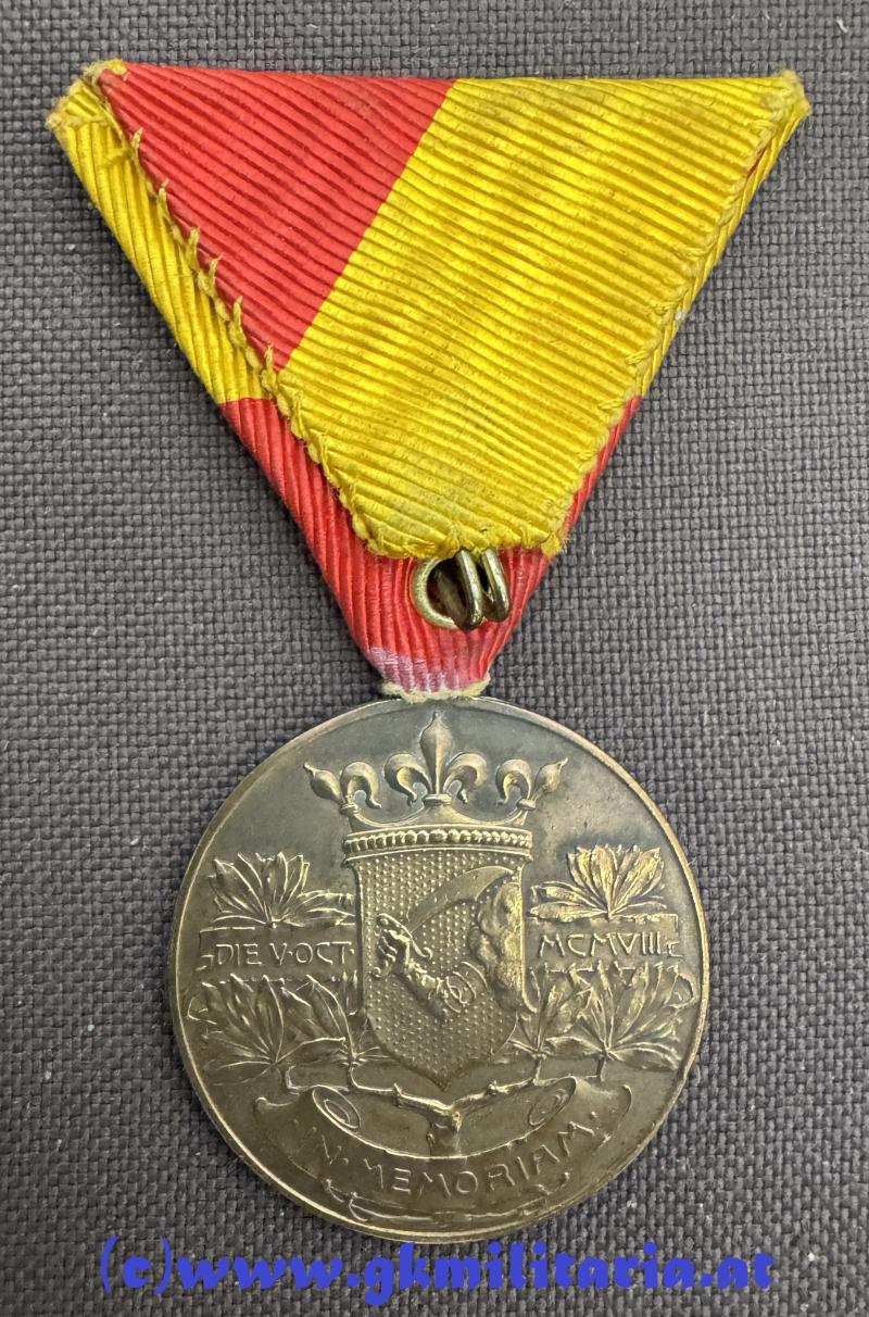 Bosnisch-Herzegowinische Erinnerungsmedaille 1909 - Bosnienmedaille!!