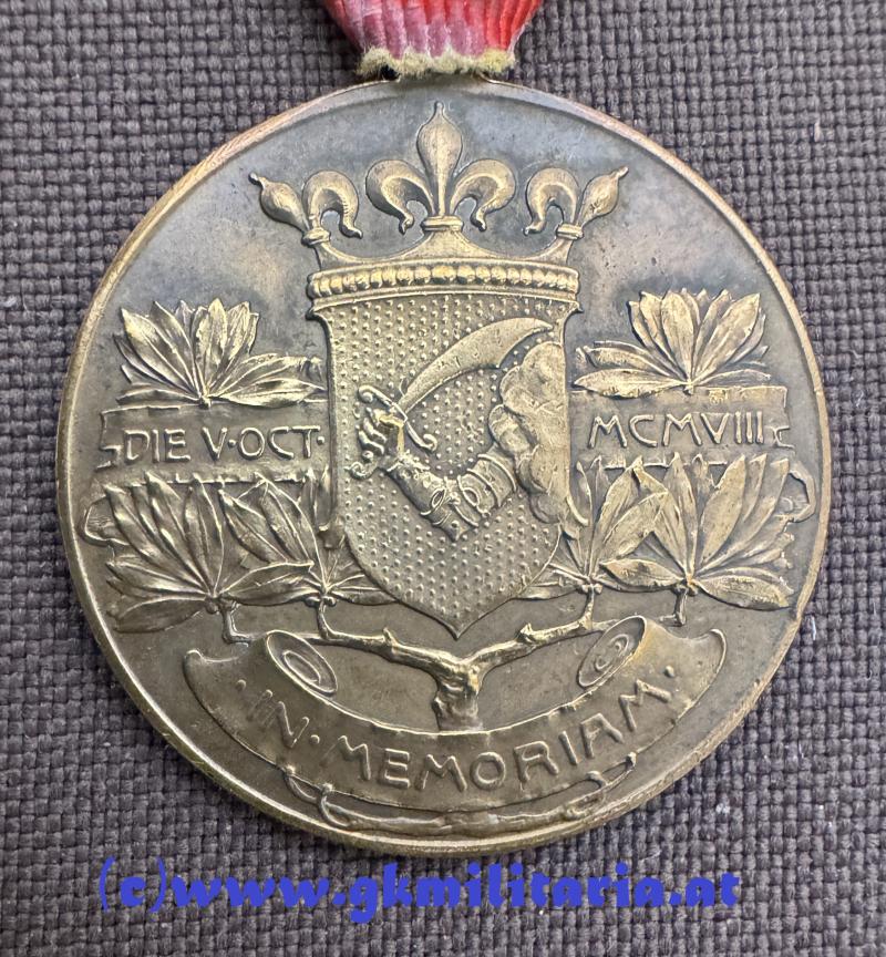 Bosnisch-Herzegowinische Erinnerungsmedaille 1909 - Bosnienmedaille!!