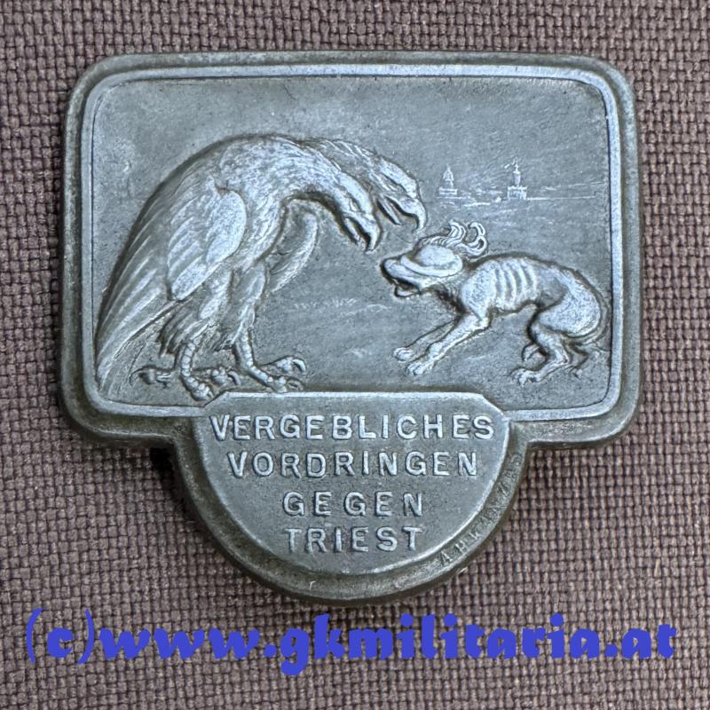 k.u.k. Kappenabzeichen - Vergebliches Vordringen gegen Triest !! - MINT!!