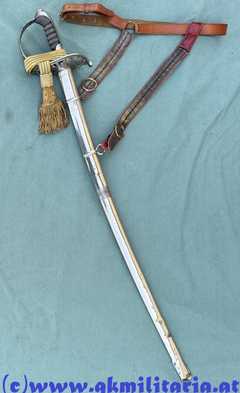 Komplette Säbel-Garnitur Säbel M1869 Kavallerie für Offizier mit Portepee und Gehänge!! -