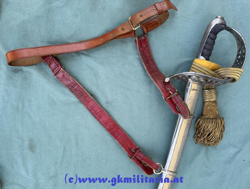 Komplette Säbel-Garnitur Säbel M1869 Kavallerie für Offizier mit Portepee und Gehänge!! -