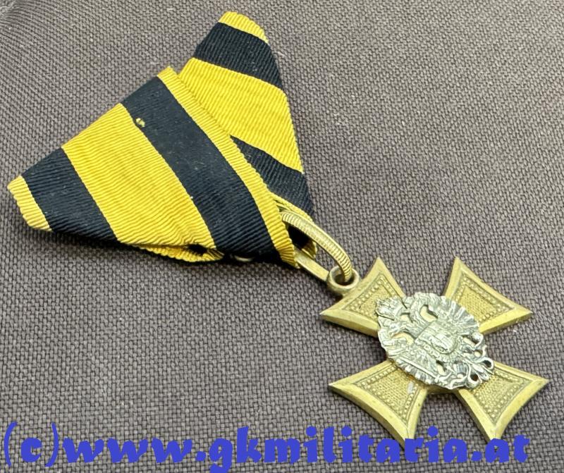 k.u.k. Militärdienstzeichen f. Offiziere 1. Klasse 25 Jahre - frühe Variante !