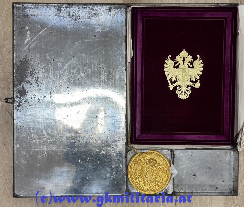 k.u.k. Adels-Diplom Alois Ritter von DESSARY - 1870!!