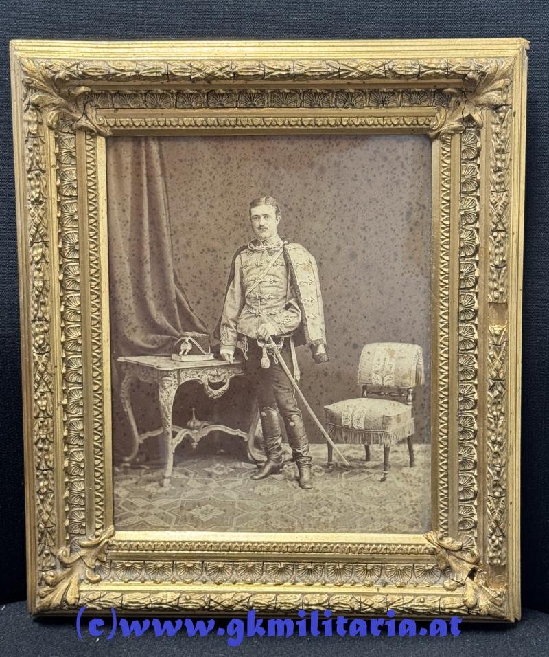 Portrait k.u.k. Offizier Husaren-Regiment - 1870! - Selten!