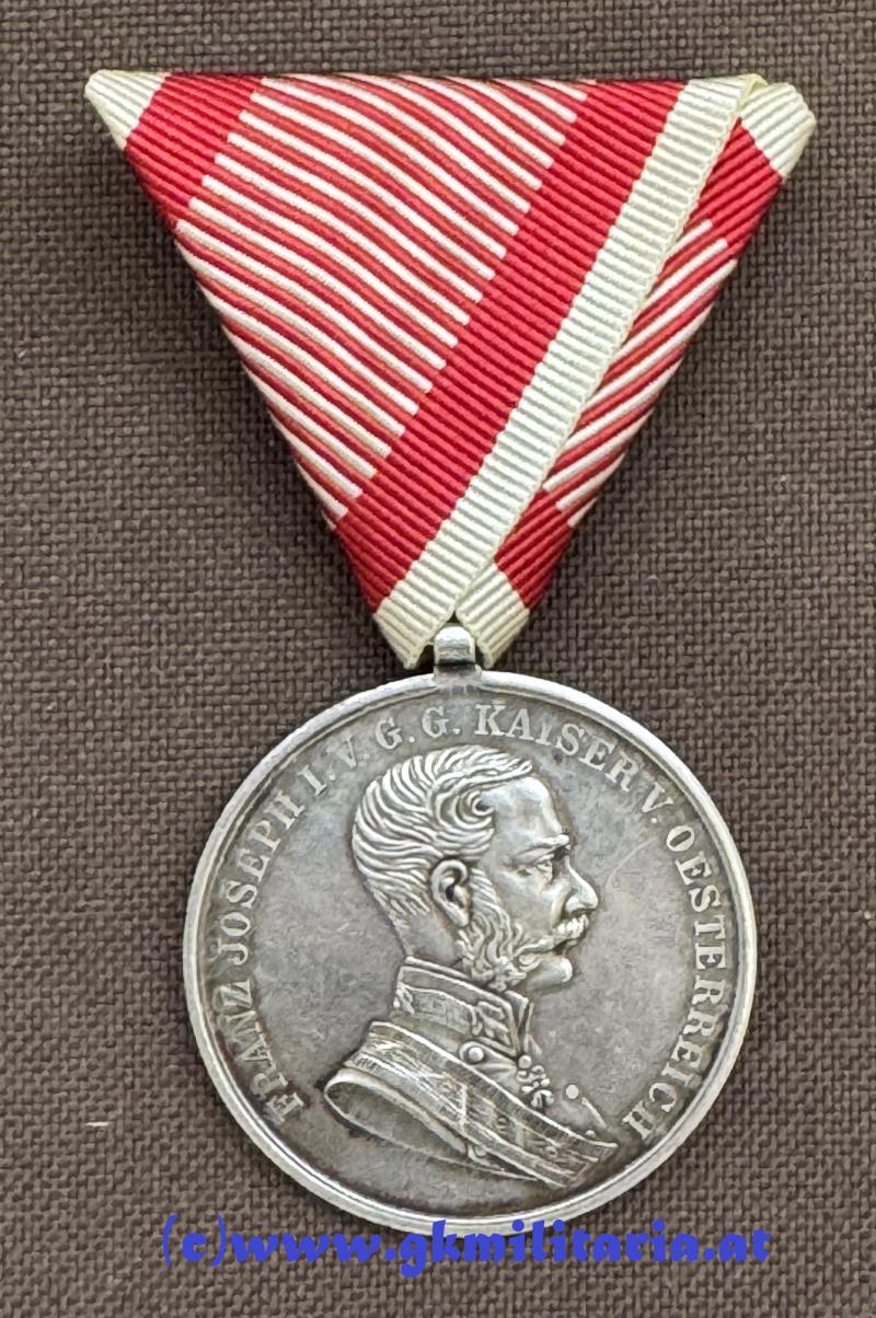 k.u.k. Silberne Tapferkeitsmedaille 1. Klasse Kaiser Franz Joseph I. - mit Widmung Luftfahrtruppe!!