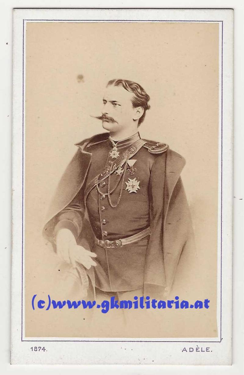k.u.k. Portrait Carl Graf Arco-Zinneberg (1841-1873) - Enkel Erzherzogin Maria Leopoldine von Österreich-Este!!