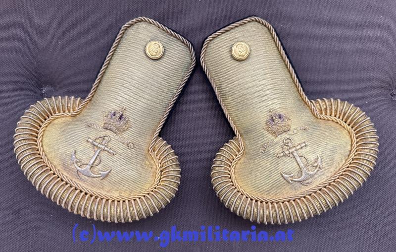 Paar Epauletten für Seefähnrich, Seekadetten oder Seeaspiranten der k. u. k. Kriegsmarine!!