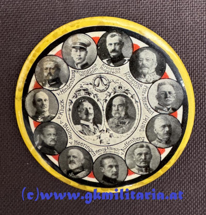 k.u.k. Patriotischer Handspiegel - Waffenbrüderschaft Kaiser Franz Joseph I. - Kaiser Wilhelm II. und die Heerführer!!