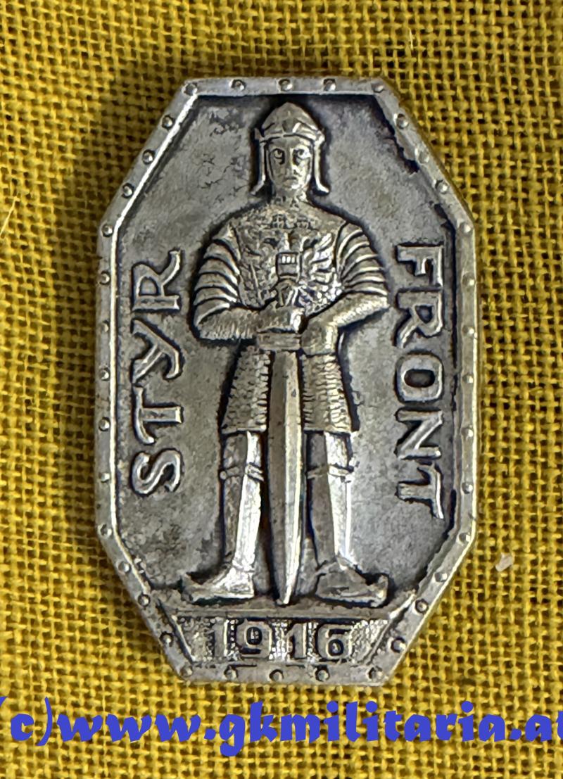 k.u.k. Kappenabzeichen STYR FRONT - 1916 !!