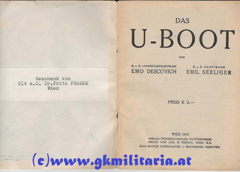 k.u.k. Broschüre Österr. Flottenverein/Kriegsmarine