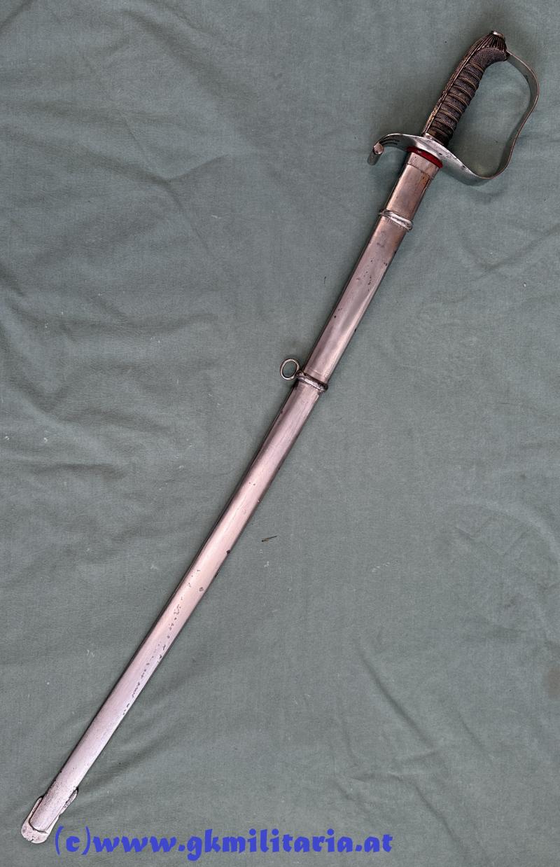 k.u.k. Säbel Offiziere Infanterie M1861 - Ausmusterungssäbel 18. August 1908!!