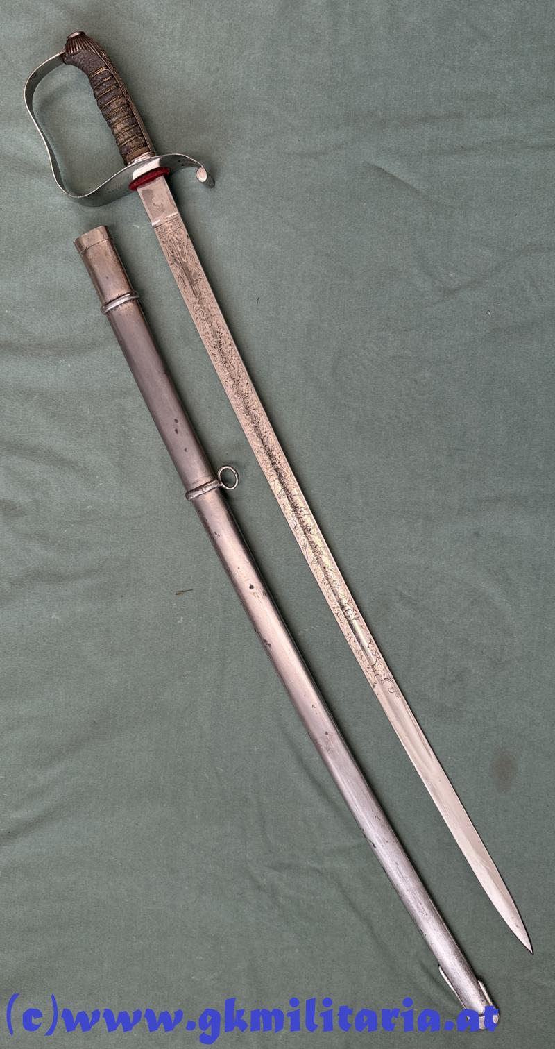 k.u.k. Säbel Offiziere Infanterie M1861 - Ausmusterungssäbel 18. August 1908!!