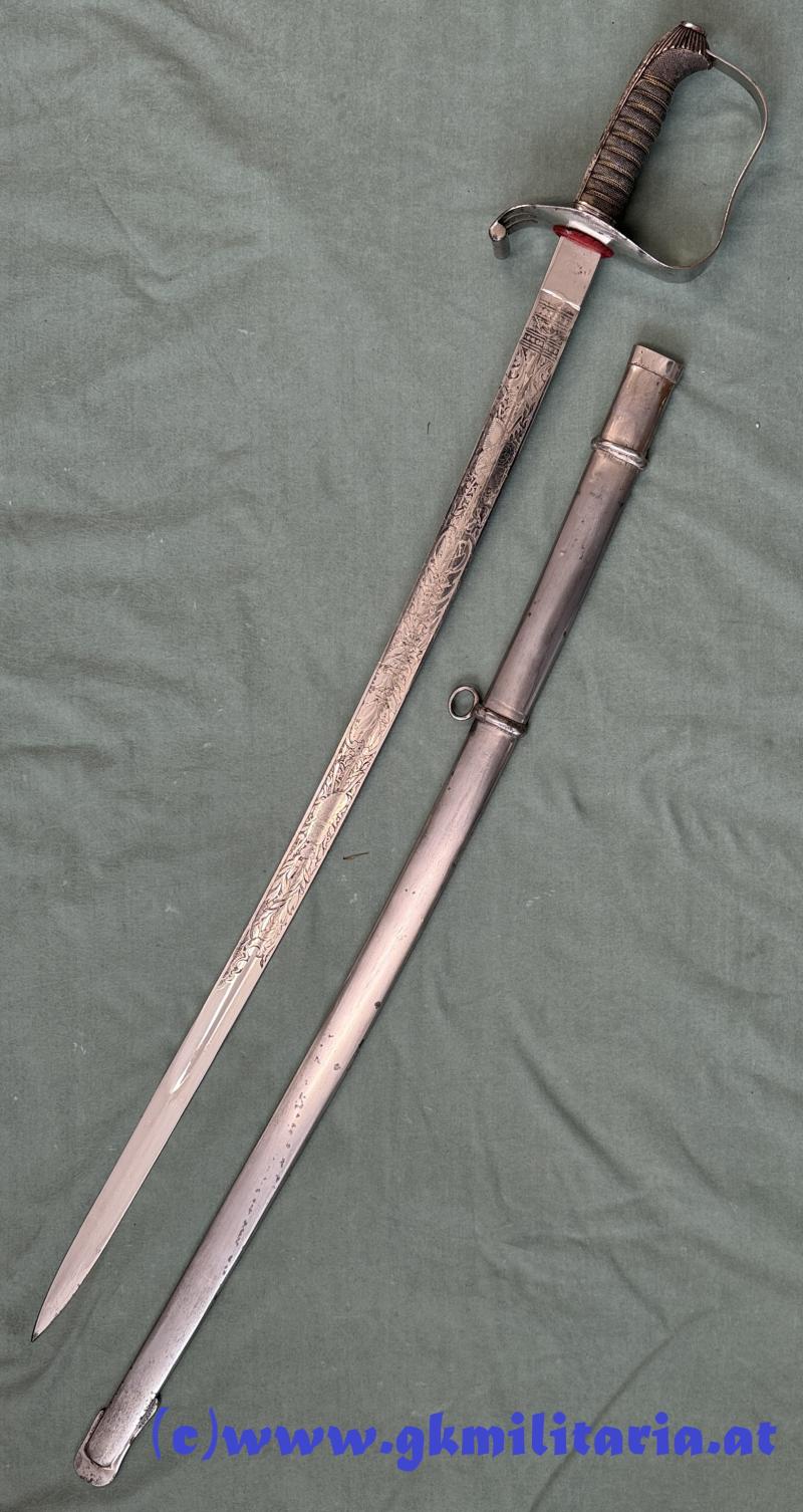 k.u.k. Säbel Offiziere Infanterie M1861 - Ausmusterungssäbel 18. August 1908!!