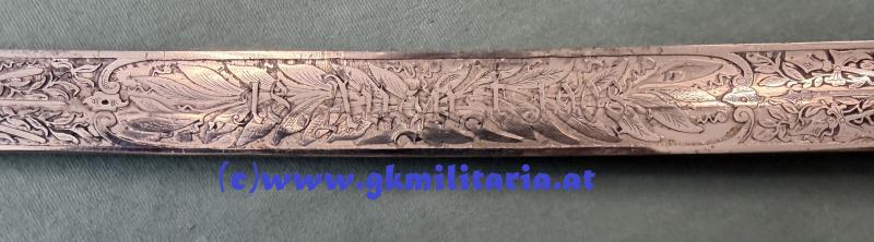 k.u.k. Säbel Offiziere Infanterie M1861 - Ausmusterungssäbel 18. August 1908!!