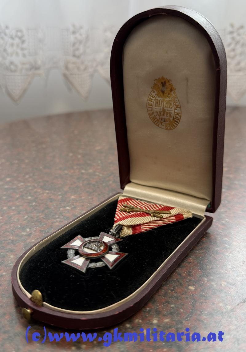 k.u.k. Militärverdienstkreuz 3. Klasse mit Schwertern im Etui!!