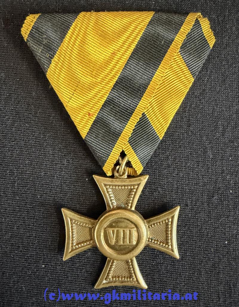 k.u.k. Militärdienstzeichen I. Klasse Mannschaften für VIII Jahre! - Selten!!