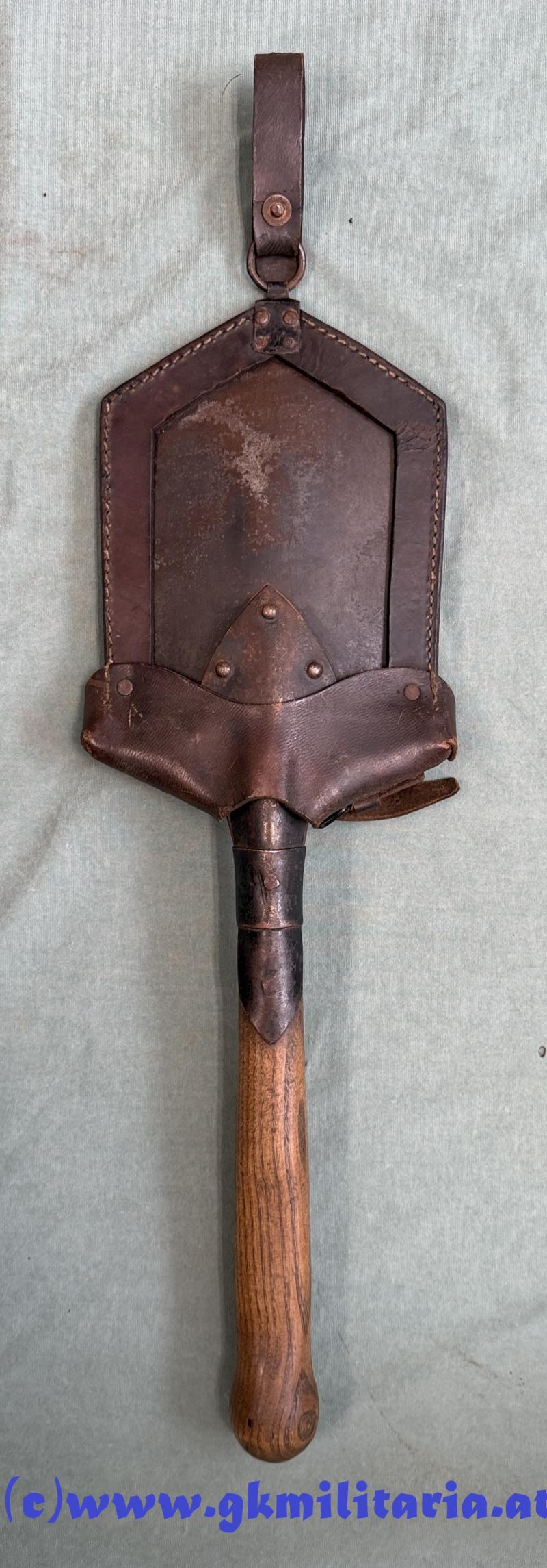 k.u.k. Infanteriespaten M1910 im Futteral LW MD 1916 Stempel!!