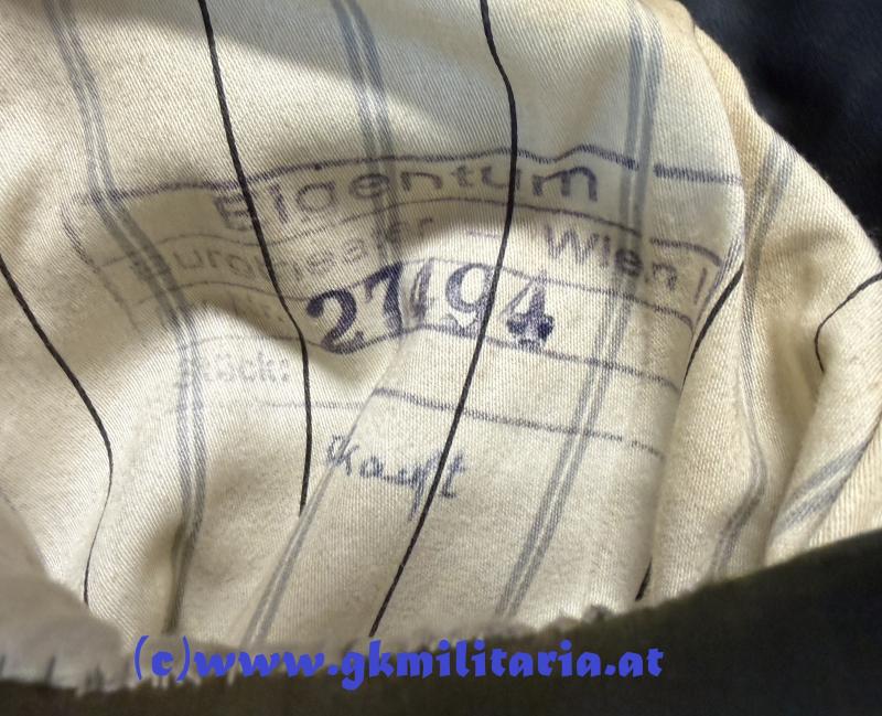 k.u.k. Waffenrock für Offiziere Oberleutnant Karl Meithner k.u.k. TRAIN-DIVISION Nr.15 Sarajewo!!