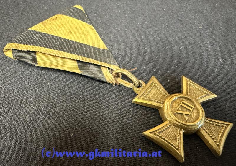 k.u.k. Militärdienstzeichen für XII Jahre für Mannschaften und Unteroffiziere - frühe Form 1867!!