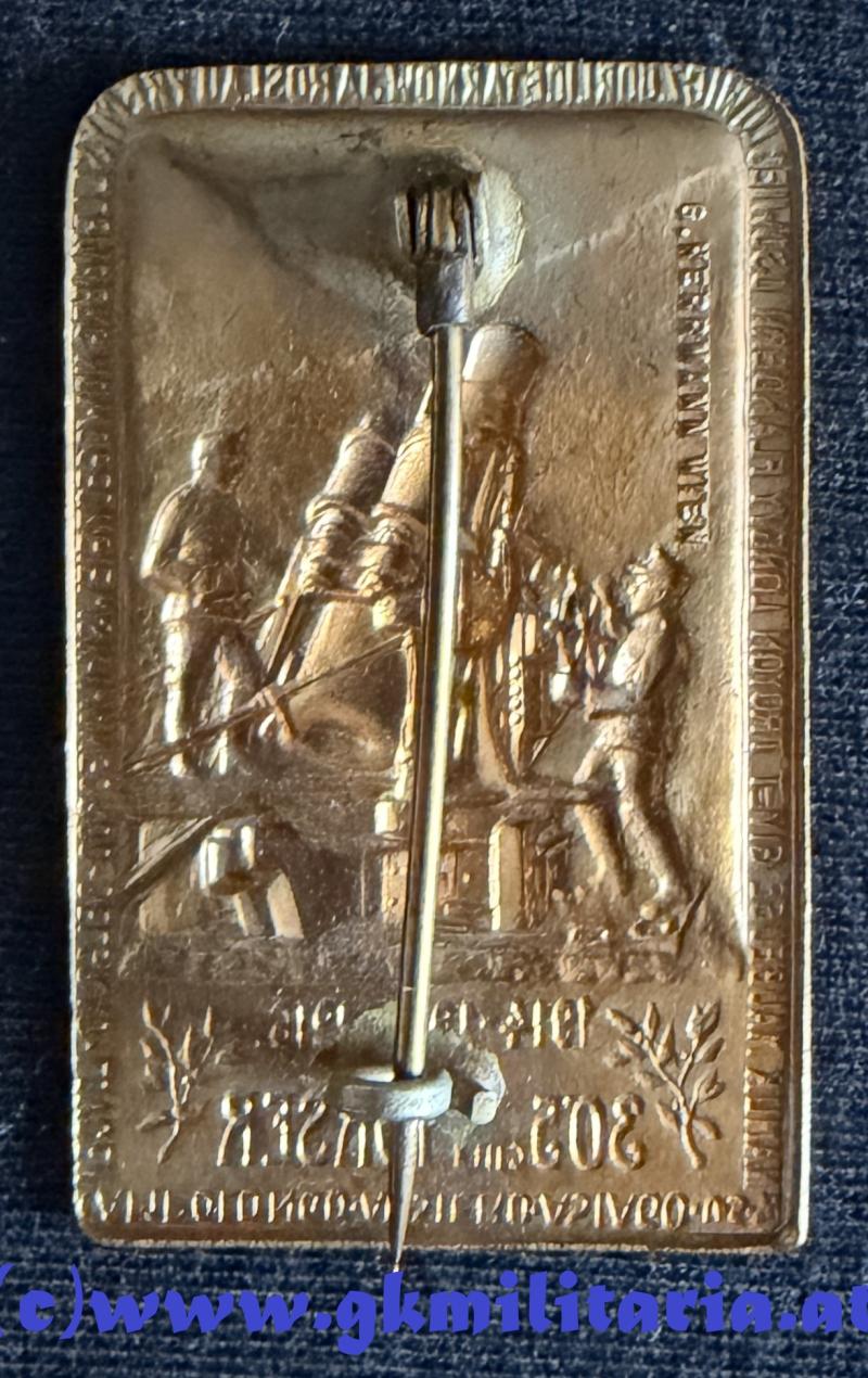 k.u.k. Kappenabzeichen 30,5cm Mörser 1914 - 1915 - 1916 -