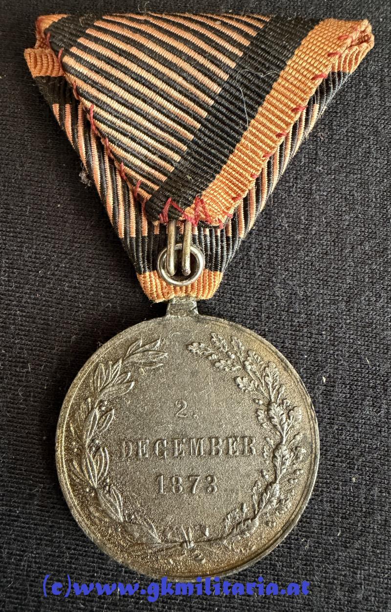 k.u.k. Kriegsmedaille 2. December 1873 !! - Variante