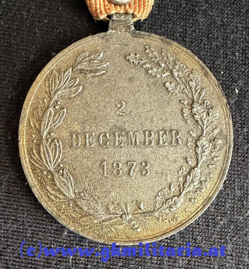 k.u.k. Kriegsmedaille 2. December 1873 !! - Variante