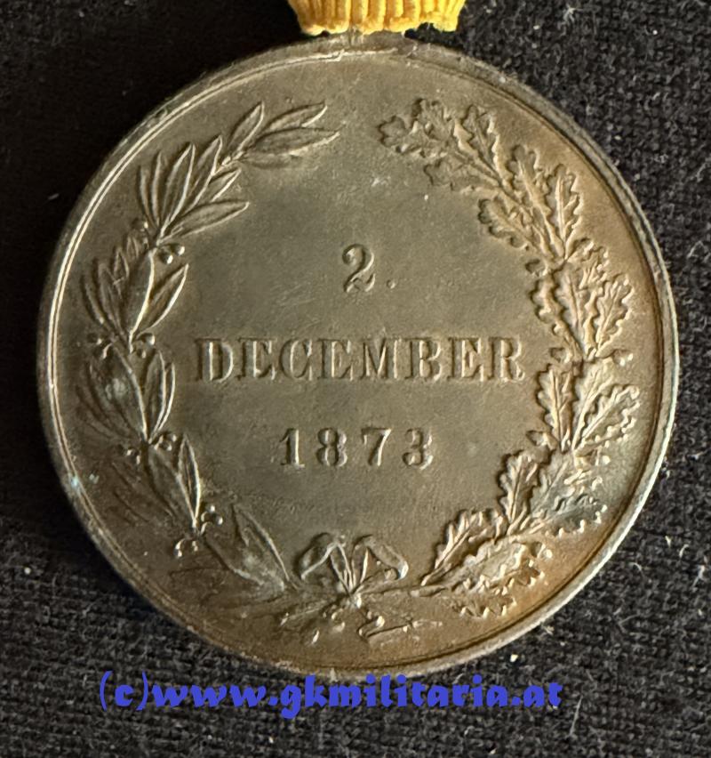 k.u.k. Kriegsmedaille 2. December 1873 !! - Variante
