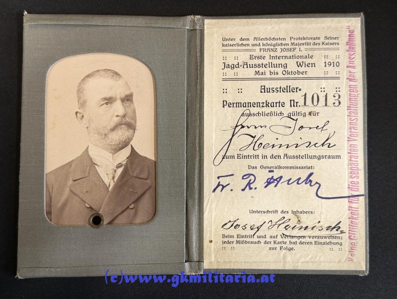 k.u.k. Ausweis: Austeller-Permanenzkarte