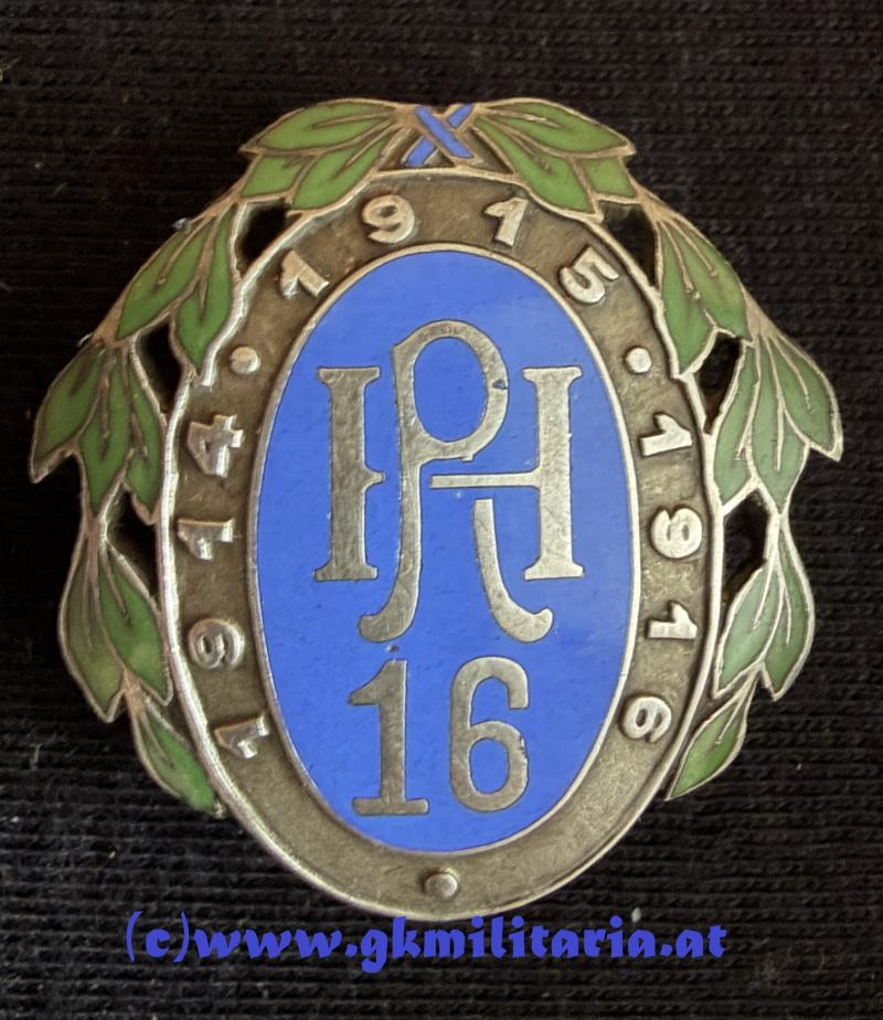 k.u.k. Kappenabzeichen Husarenregiment Nr. 16 - 1914 - 1915 - 1916 !!