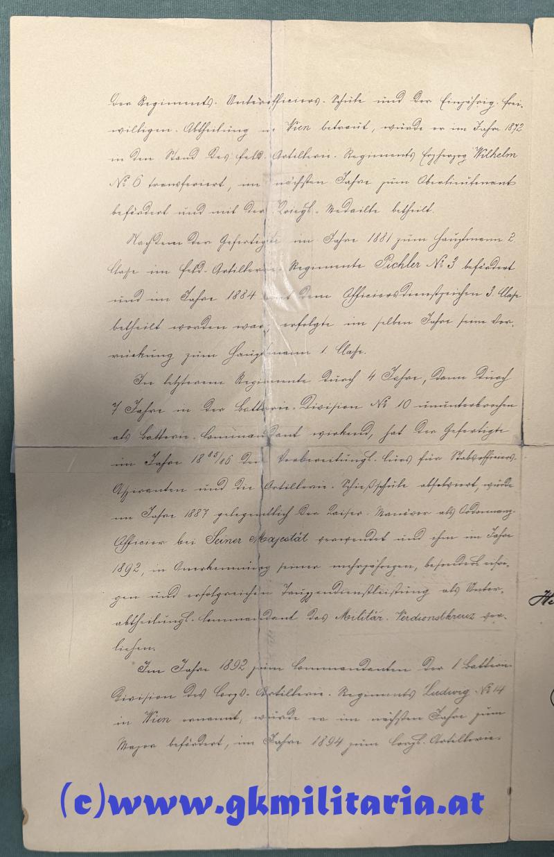 Weitere Fotos: königl. ungarisches Adels-Diplom zugunsten von Oberst Daniel MILIUS VON RASTICEVO Kmdt. Divisions-Artillerie-Regimentes Nr. 34 !!