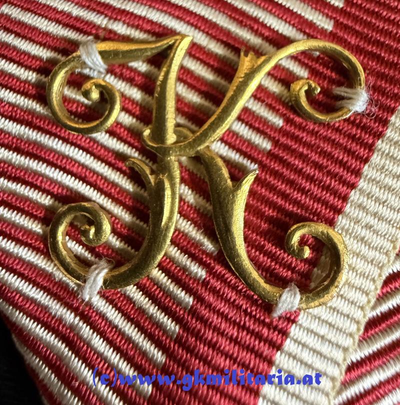 k.u.k. Dreiecksband Goldene Tapferkeitsmedaille für Offiziere - Auflage