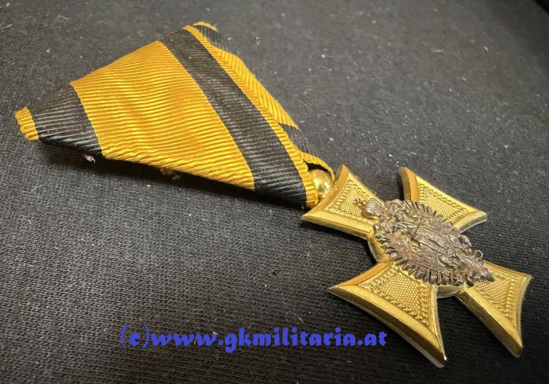 k.u.k. Militärdienstzeichen f. Offiziere 1. Klasse 25 Jahre - Luxusfertigung Perlmutt!