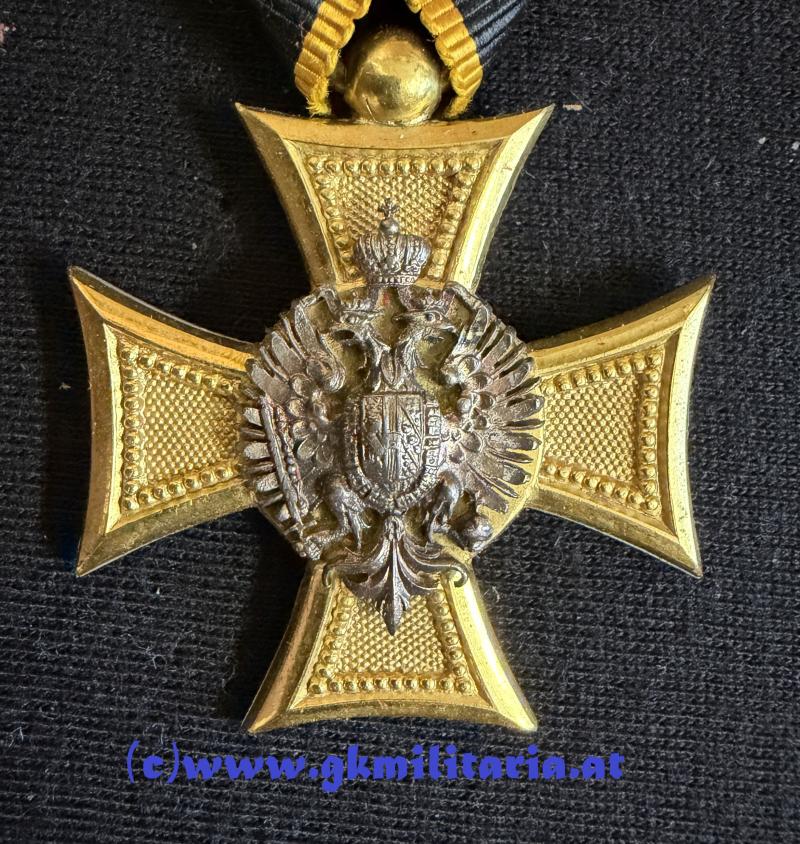 k.u.k. Militärdienstzeichen f. Offiziere 1. Klasse 25 Jahre - Luxusfertigung Perlmutt!