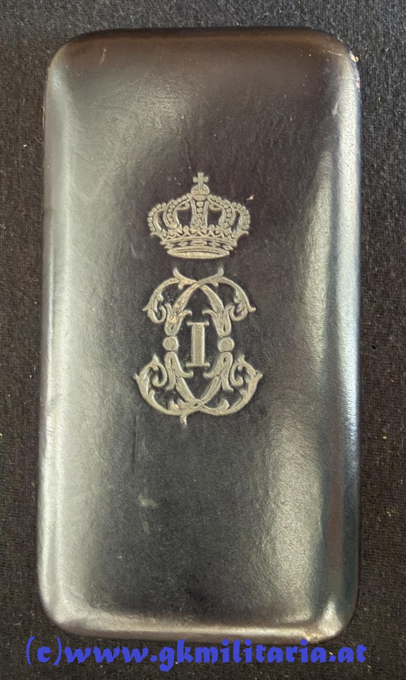Orden der Krone von Rumänien Offizierskreuz im Etui - 1. Modell Silber - Österreichische Fertigung Karl Fleischhacker um 1910!