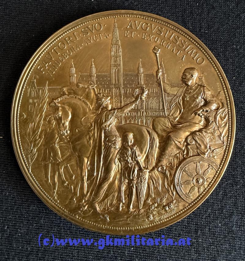 k.u.k. Medaille - 40 jähriges Thronjubiläum Kaiser Franz Joseph I. gewidmet von der Stadt Wien!! - 1888!!