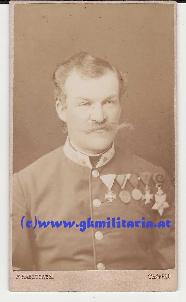 Portrait Major Infanterie - CdV-Foto um 1880 - TOP Orden!
