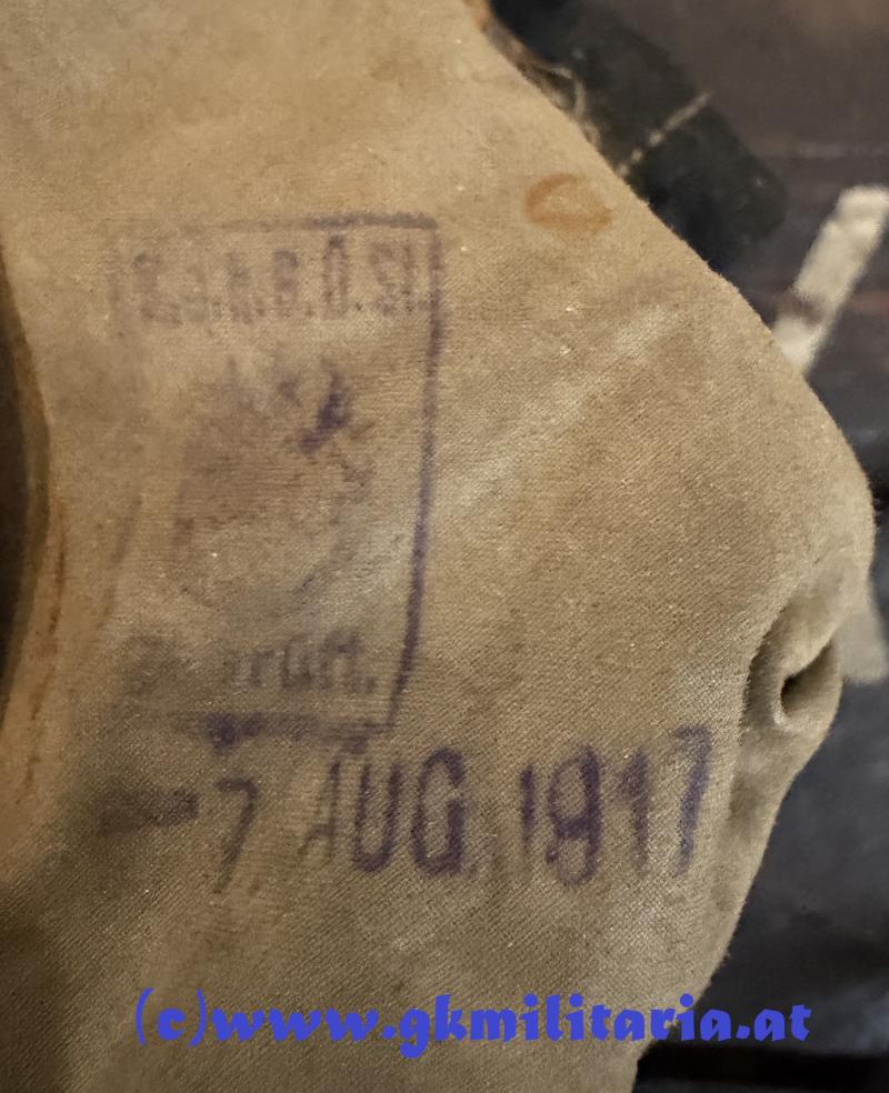 k.u.k. Gasmaske TYP A5 Behälter - komplett!!