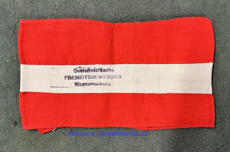 Österreichische Freiheitsbewegung Klosterneuburg Armbinde 1945