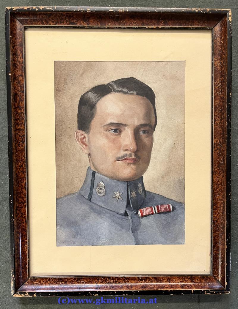 Aquarell Lt. Wessely k.u.k. Telegraphentruppe 1917 !!